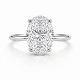 5 Carat Hailey Ring (Moissanite)(Hidden Halo)