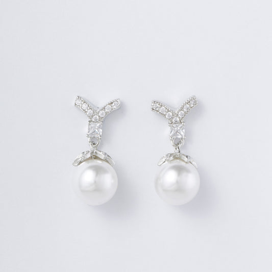 Pearl Sculptural Drop Earrings