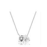Emerald Cut & Pear Toi et Moi Pendant