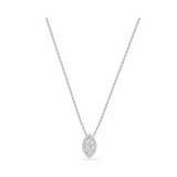 Marquise Cut Solitaire Pendant Neckpiece