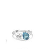 Round & Pear Birthstone Ring