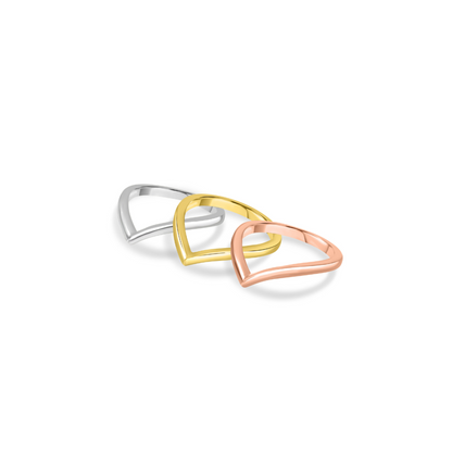 Plain V Band Ring