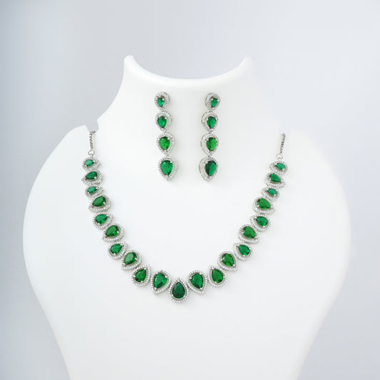 Green Crystal Necklace Set