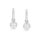 Round Rosette Huggie Earrings