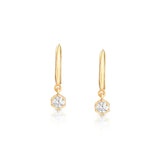 Dainty Round Solitaire Huggies