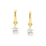 Pear Huggie Earrings