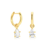 Pear Huggie Earrings