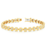 Round Bezel Tennis Bracelet
