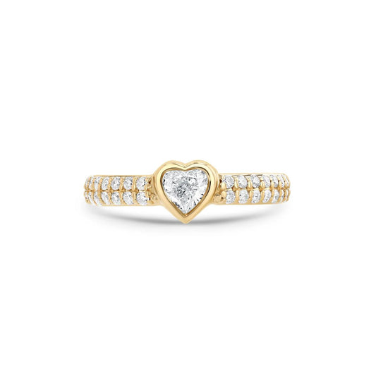 Heart Bezel Diamond Ring