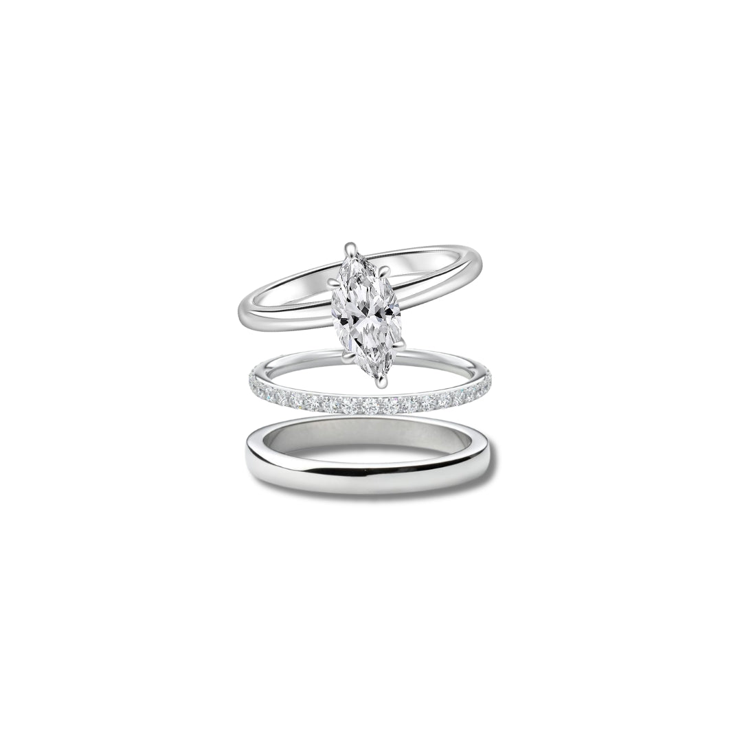 The Essential Marquise Ring Stack (3 Rings)