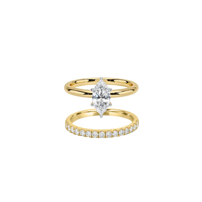 The Marquise & Half Eternity Ring Stack (2 Rings)