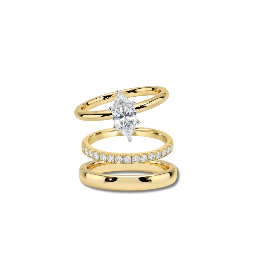 The Essential Marquise Ring Stack (3 Rings)