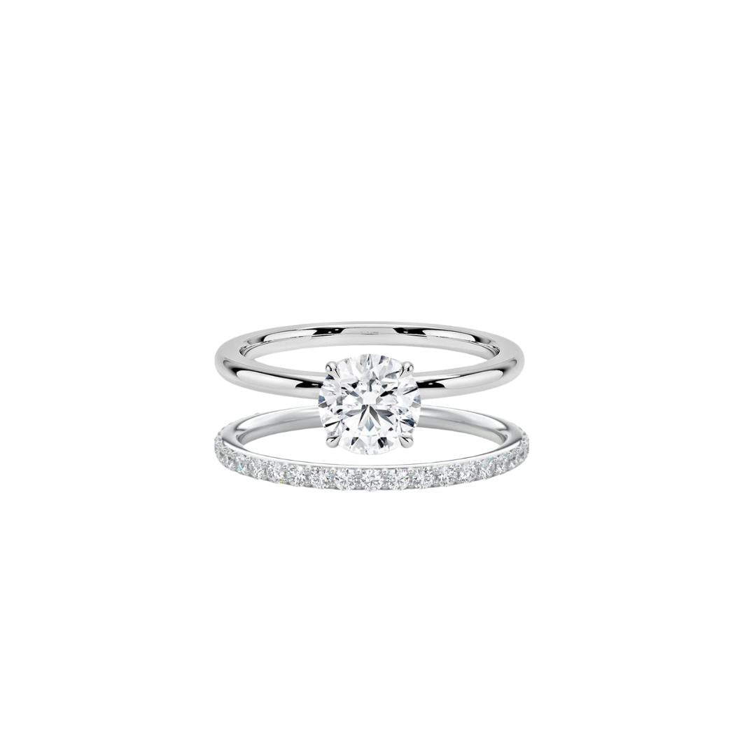 The Round Solitaire & Half Eternity Ring