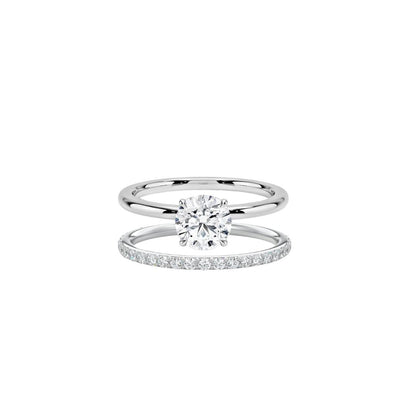 The Round Solitaire & Half Eternity Ring