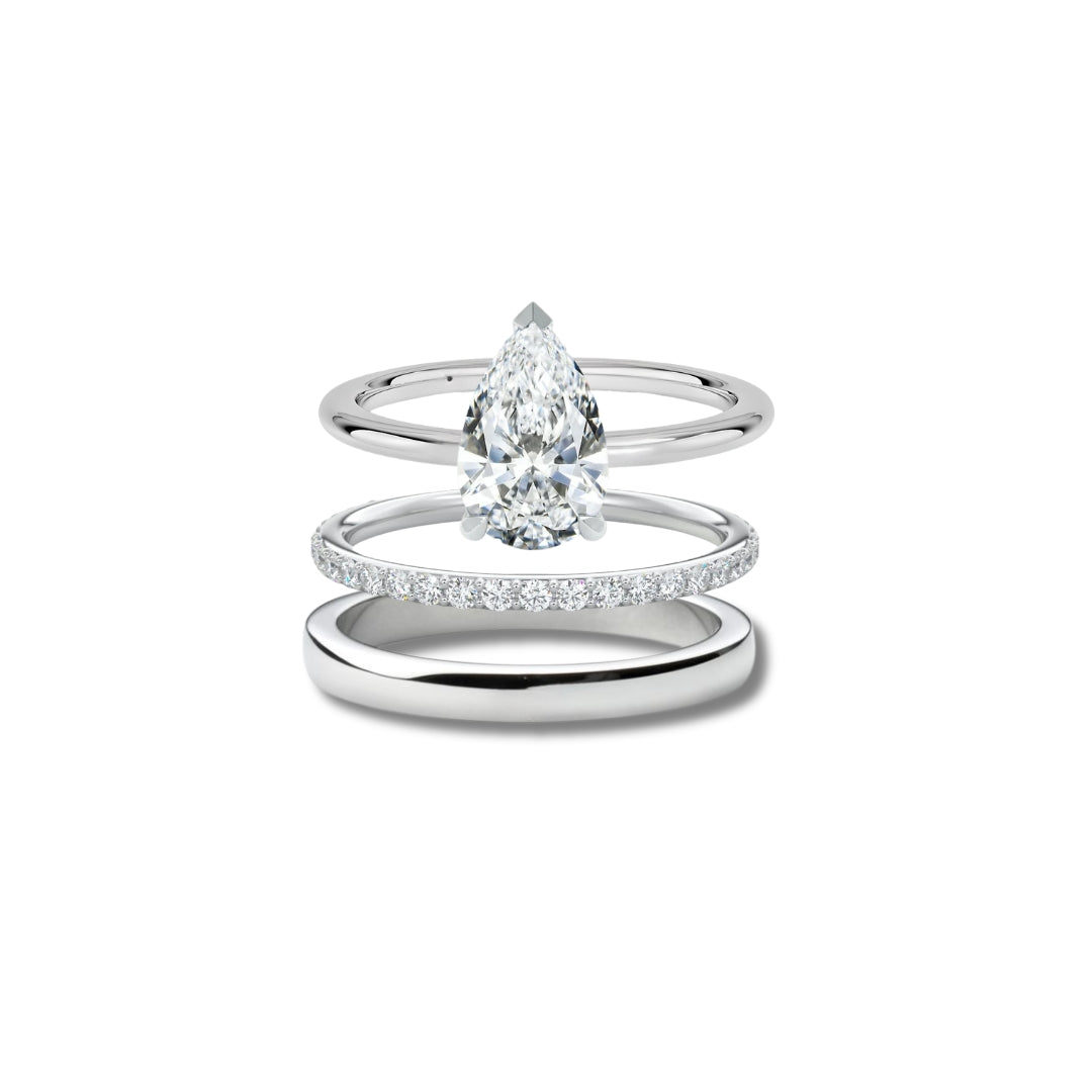 The Essential Pear Cut Ring Stack (3 Rings)