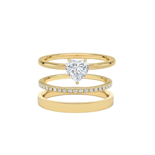 The Essential Heart Ring Stack (3 Rings)