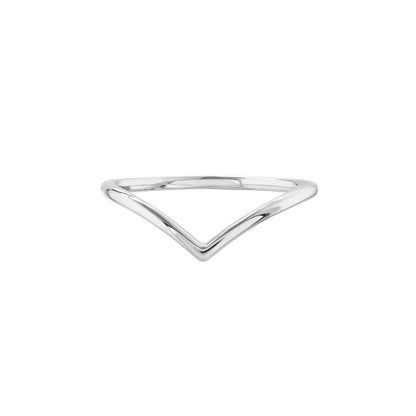 Plain V Band Ring