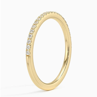 Half Eternity & Signature V Band Ring Stack(2 Rings)