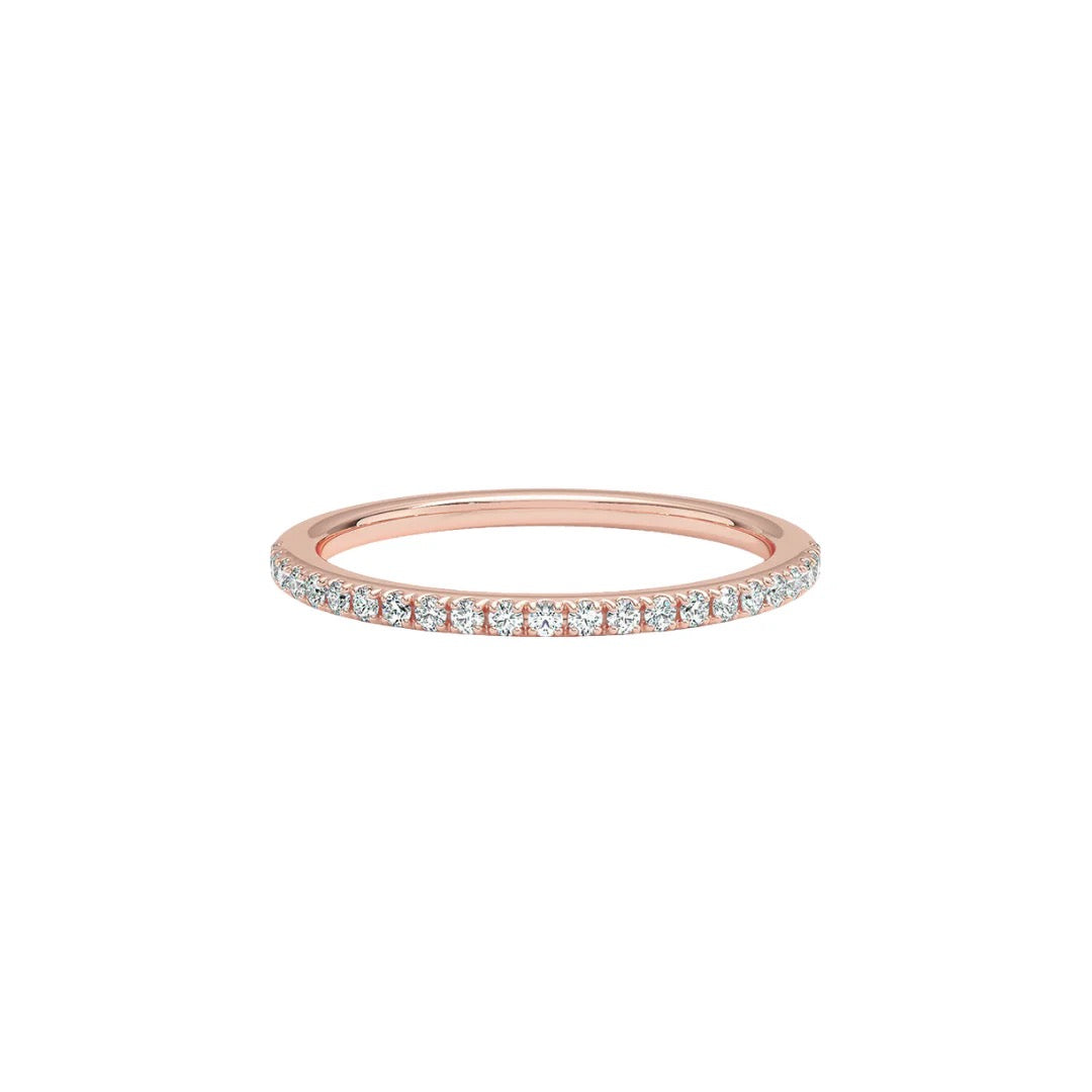 Half Eternity & Signature V Band Ring Stack(2 Rings)