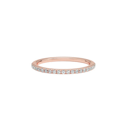 Half Eternity & Signature V Band Ring Stack(2 Rings)