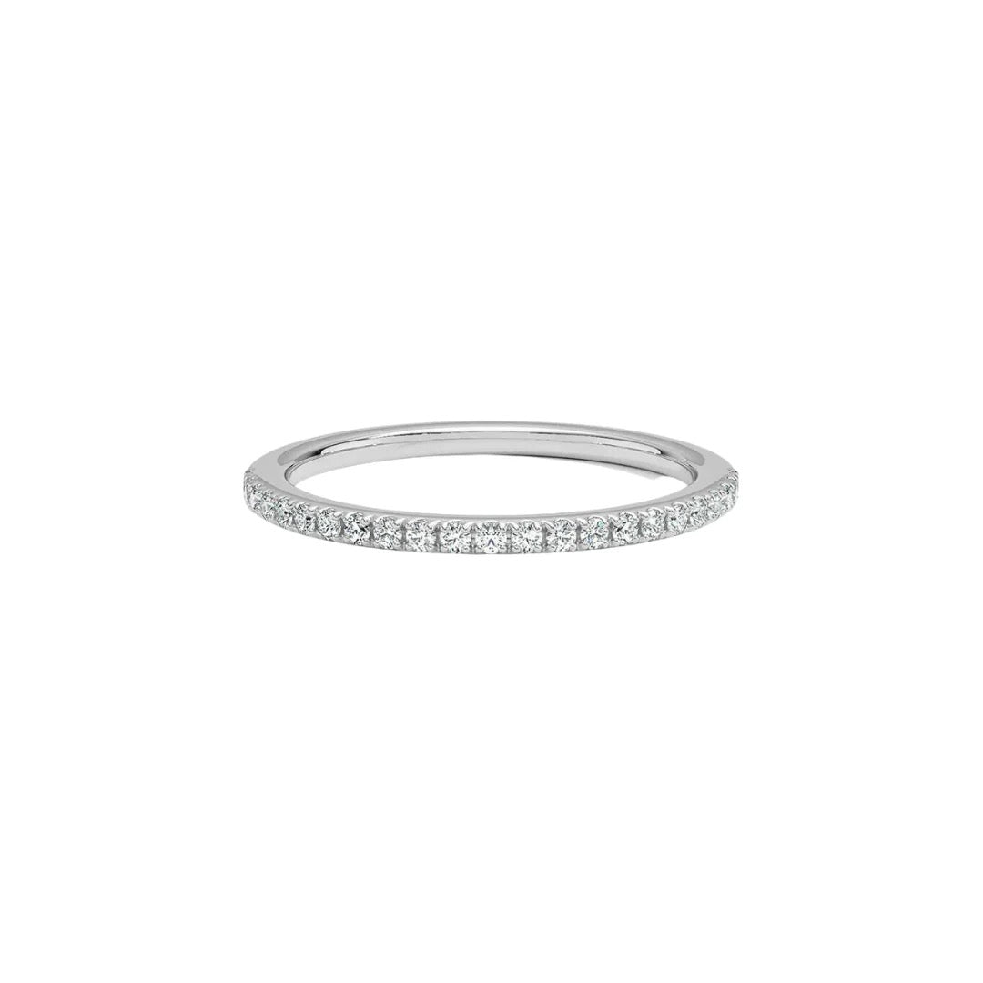 Half Eternity & Signature V Band Ring Stack(2 Rings)