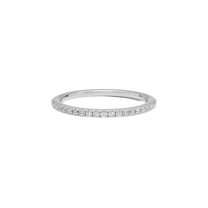 Half Eternity & Signature V Band Ring Stack(2 Rings)