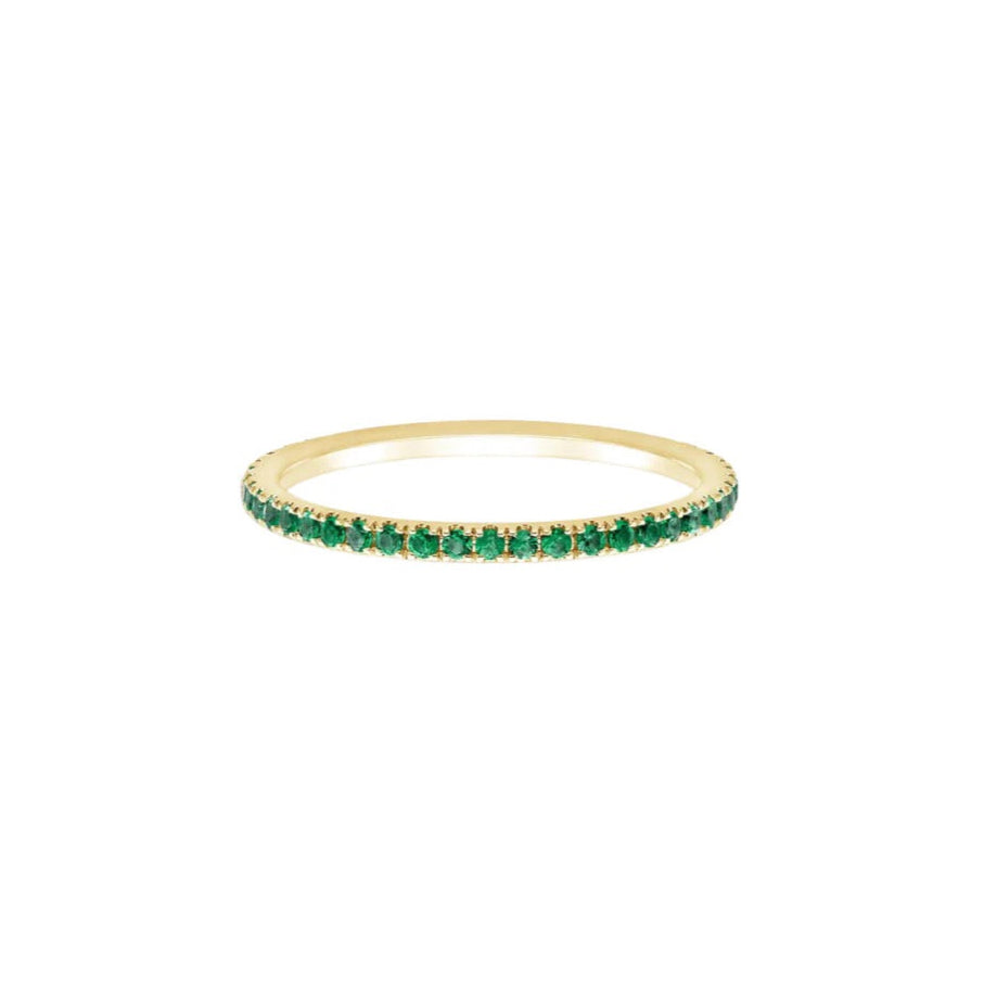 Birthstone Half Eternity Band Ring