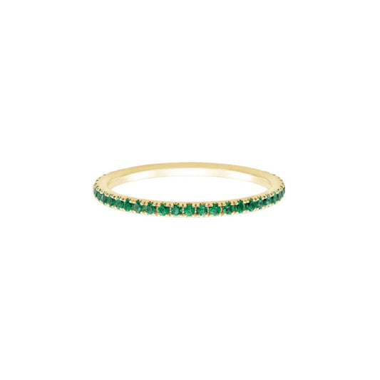 Birthstone Half Eternity Band Ring