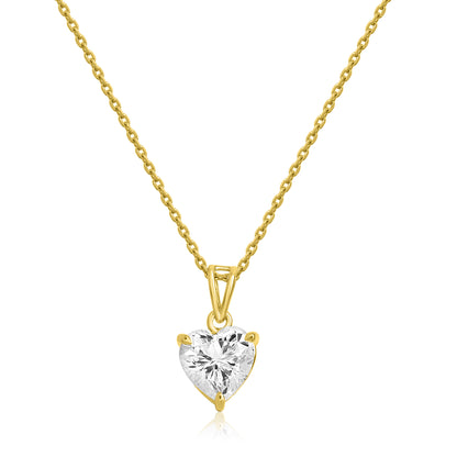 Heart Solitaire Pendant