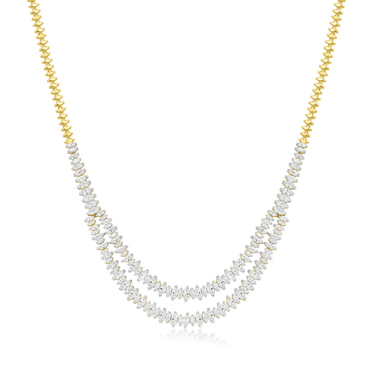 Ishana Marquise Layered Necklace Set