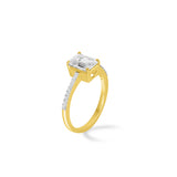 The Emerald Cut Pave Ring