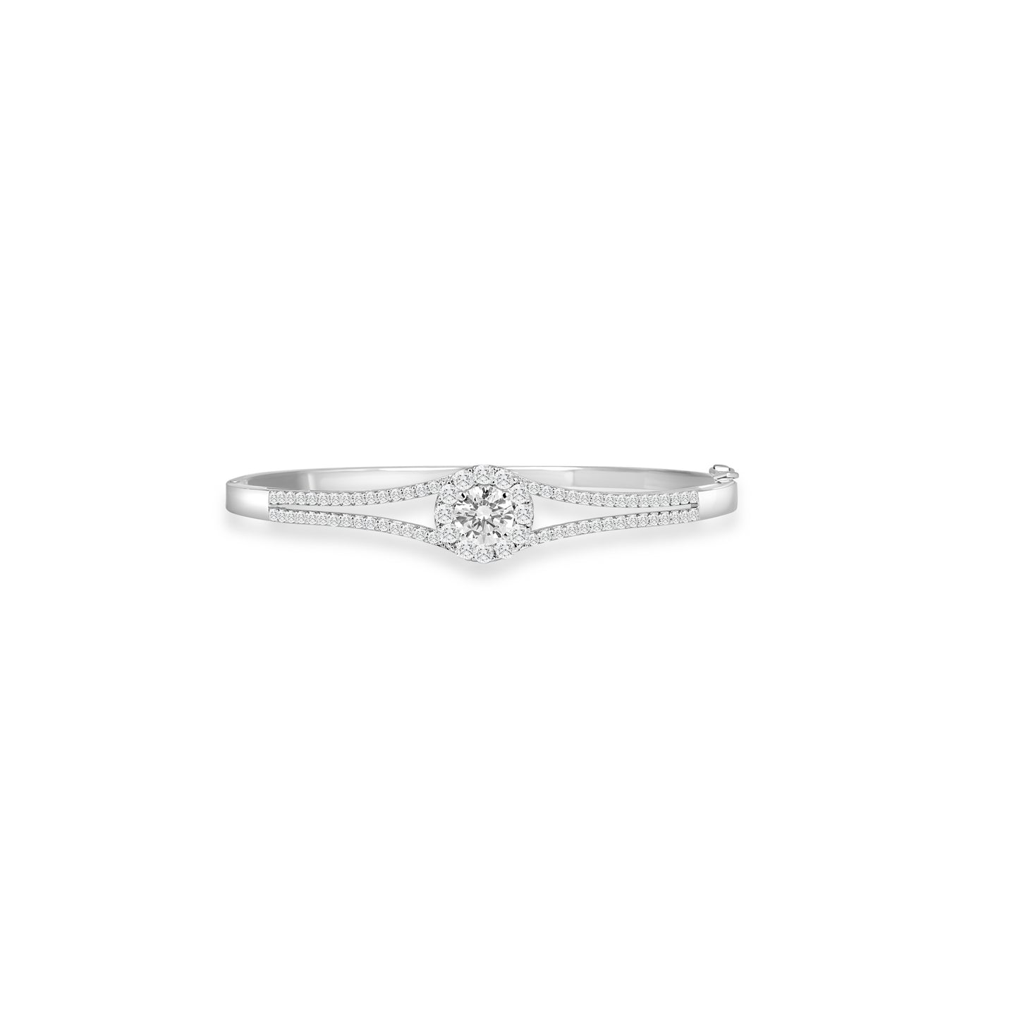 Round Halo Classic Solitaire Bracelet