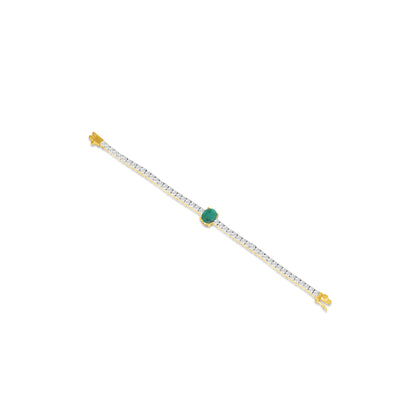 Emerald Oval Tennis Bracelet