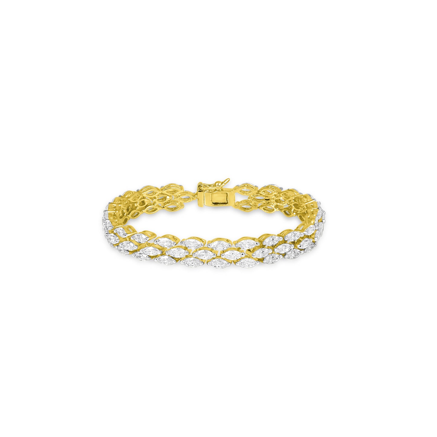 Icon Gold Marquise Tennis Bracelet