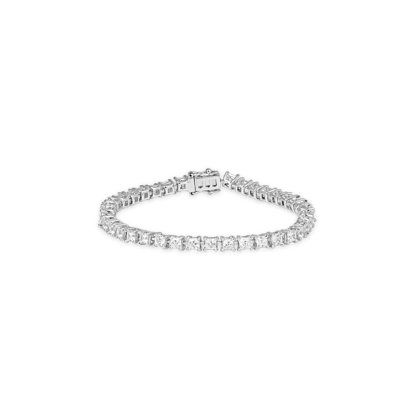 3MM Princess Cut Diamond Tennis Bracelet