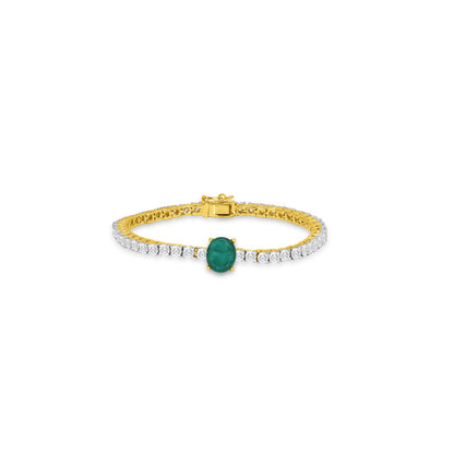 Emerald Oval Tennis Bracelet