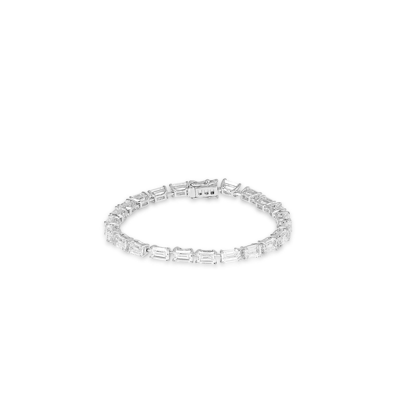 Emerald Cut Diamond Tennis Bracelet