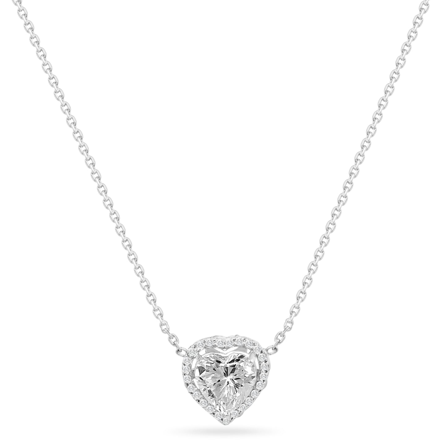 Heart-Shaped Diamond Micropavé Pendant