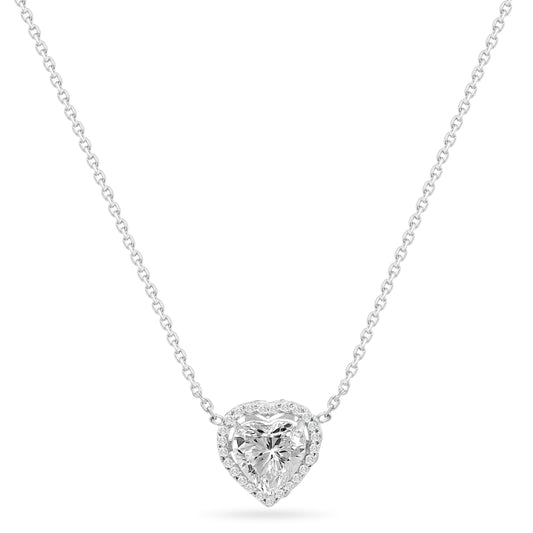 Heart-Shaped Diamond Micropavé Pendant