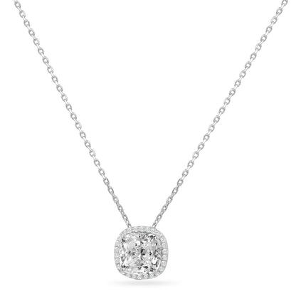 Cushion Halo Diamond Pendant