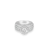 The Round Halo Statement Ring