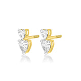 Ashley Heart Stud Earrings