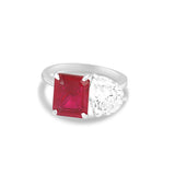 Emerald & Pear Birthstone Toi et Moi Ring