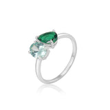 Oval & Pear Birthstone Toi et Moi Ring