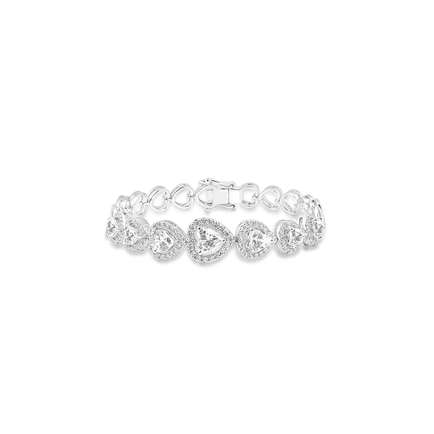 Heart Pave Tennis Bracelet