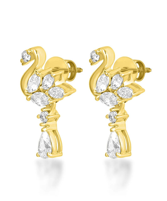 Swan Dangle Earrings