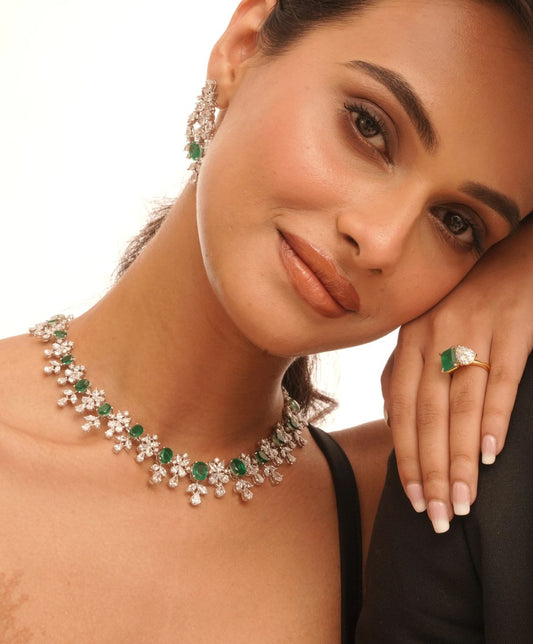 Enchanté Emerald Necklace Set