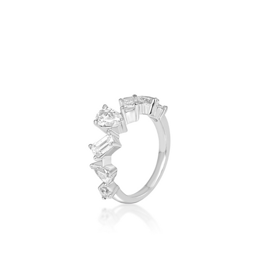 Mixed Shape Half Eternity Ring