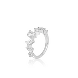 Mixed Shape Half Eternity Ring