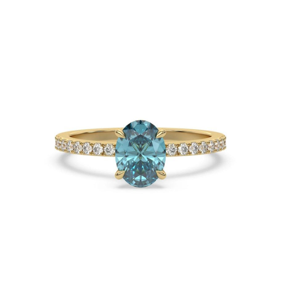 Oval Pave Birthstone